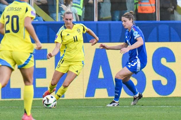 CALCIO - UEFA Nations League - UEFA Women s Nations League 2025 - Qualification - Italy vs Sweden 11 Ellen Wangerheim of Swden in action during UEFA Women s National League League A match between Italy and Sweden. Friday, May 30, 2025 at stadium Ennio Tardini in Parma. Parma Italy  Copyright: xIPAxSport ABACAx