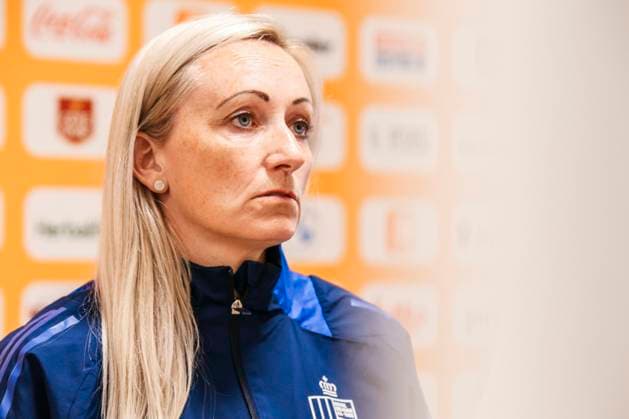 Womens Nations League Belgium Spain Lions, The King Power At Den Dreef Stadium on 30 05 2025 Elísabet Gunnarsdóttir Belgium, coach interviewed after the match Womens Nations League Belgium Spain Lions, The King Power At Den Dreef Stadium on 30 05 2025 Copyright: xBEAUTIFULxSPORTS Freisenx