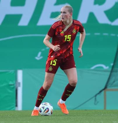 Aspach , Soccer U23 female international match Germany vs USA , Camilla Küver D
