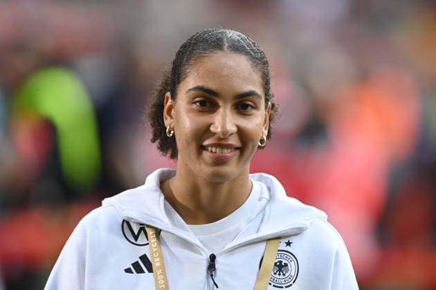 Cora ZICAI GER portrait, portrait, portrait, cropped single image, single motif, UEFA Womens Nations League, 5 matchday, matchday 5, womens national soccer match, Germany GER Netherlands NED 4 0 on 30 05 2025 in Bremen Germany Â