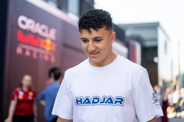 Isack Hadjar Visa Cash App Racing Bulls F1 Team, France, 06 before Red Bull Racing Logo Branding, ESP, Formula 1 World Championship, Aramco Grand Prix of Spain, Circuit de Barcelona Catalunya, Free Practice, 2025 Season, 31 05 2025 ESP, Formula 1 World Championship, Aramco Grand Prix of Spain, Circuit de Barcelona Catalunya, Free Practice, 2025 Season, 31 05 2025 Barcelona Copyright: xEibner-Pressefoto Memmlerx EP_MMR