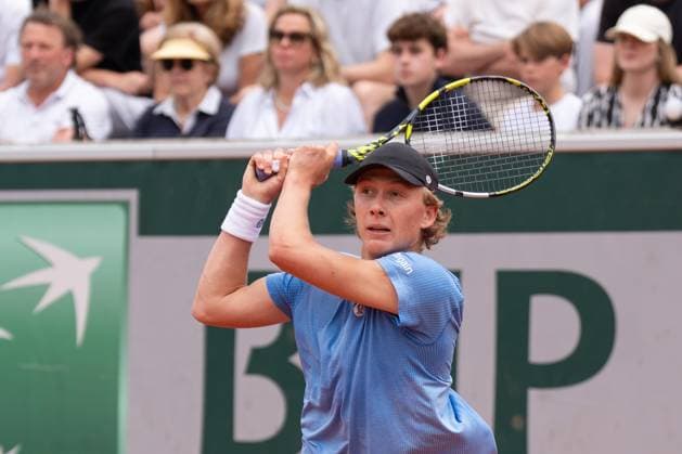2025-05-31 French Open Roland Garros PARIS, FRANCE - MAY 31: Ethan Quinn of The United States during the French Open at Roland Garros on May 31, 2025 in Paris, France. Paris Roland Garros France Content not available for redistribution in The Netherlands directly or indirectly through any third parties. Copyright: xMarleenxFouchierx