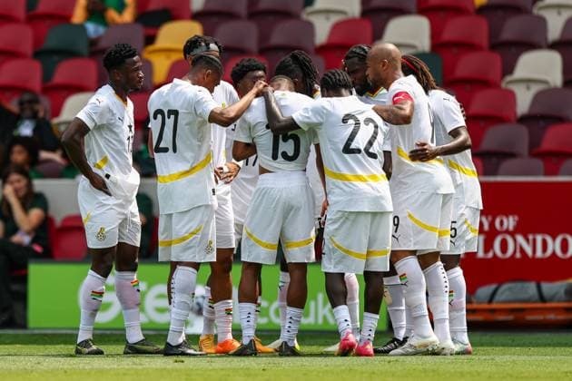 Ghana v Trinidad and Tobago Unity Cup London 2025 31 05 2025. 3rd place Play Off GOAL 2-0. Ghana celebrate after a goal by Ghana defender Razak Simpson (4) during the Unity Cup London 2025 match between Ghana and Trinidad and Tobago at Gtech Community Stadium, Brentford, England on 31 May 2025. Brentford Gtech Community Stadium Greater London England Editorial use only , Copyright: xToyinxOshodix PSI-22218-0015