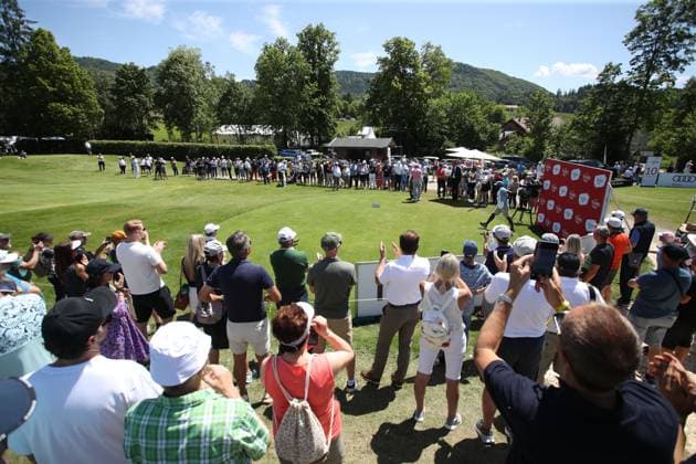 GOLF - Austrian Alpine Open HENNDORF,AUSTRIA,31.MAY.25 - GOLF - DP World Tour, Austrian Alpine Open, Golfclub Gut Altentann. Image shows spectators.  GEPAxpictures xMathiasxMandl