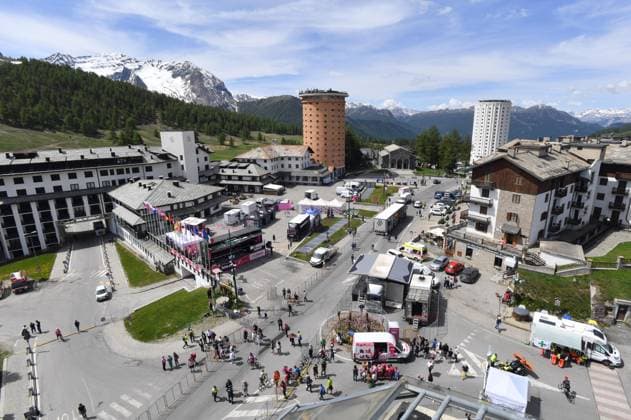 Foto IPP Massimo Rana Sestriere ( To ) 31-05-2025 Ciclismo Giro d Italia 2025 ventesima tappa da Verres a Sestriere nella foto una panoramica del comune di sestriere Italy Photo Press - World Copyright italy ITALY  Copyright: xR4924_italyphotopressx