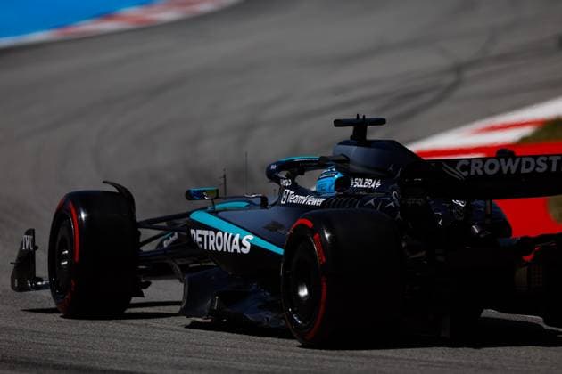 F1 - SPANISH GRAND PRIX 2025 63 RUSSELL George (gbr), Mercedes AMG F1 Team W16, action during the Formula 1 Aramco Gran Premio de Espana 2025, Spanish Grand Prix 2025, 9th round of the 2025 FIA Formula One World Championship, WM, Weltmeisterschaft from May 30 to June 1, 2025 on the Circuit de Barcelona-Catalunya, in Montmelo, Spain - MontmeloSpain  Copyright: xJavierxJimenezx