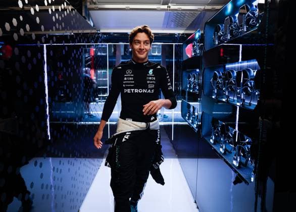 63 George Russell GBR, Mercedes AMG Petronas F1 Team , F1 Grand Prix of Spain at Circuit de Barcelona Catalunya on May 31, 2025 in Barcelona, Spain Photo by HOCH ZWEI Barcelona Spain