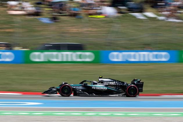 Andrea Kimi Antonelli Mercedes AMG Petronas F1 Team, Italy, 12 in F1 W16, ESP, Formula 1 World Championship, Aramco Grand Prix of Spain, Circuit de Barcelona Catalunya, Free Practice, 2025 season, 31 05 2025 ESP, Formula 1 World Championship, Aramco Grand Prix of Spain, Circuit de Barcelona Catalunya, Free Practice, 2025 season, 31 05 2025 Barcelona Copyright: xEibner-Pressefoto Memmlerx EP_MMR