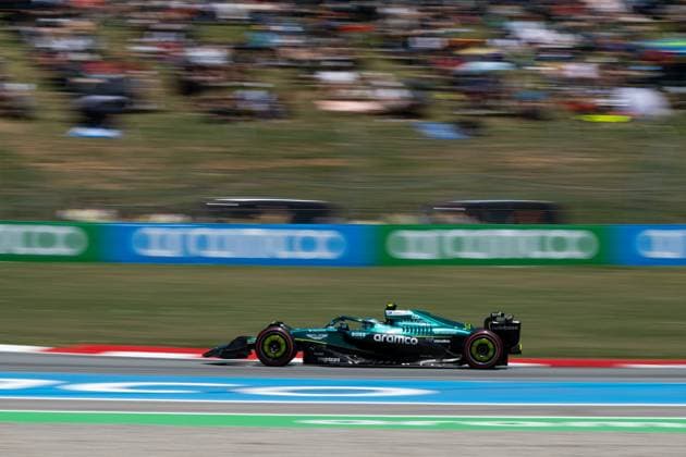 Fernando Alonso Aston Martin Aramco F1 Team, Spain, 14 in AMR25, ESP, Formula 1 World Championship, Aramco Grand Prix of Spain, Circuit de Barcelona Catalunya, Free Practice, 2025 season, 31 05 2025 ESP, Formula 1 World Championship, Aramco Grand Prix of Spain, Circuit de Barcelona Catalunya, Free Practice, 2025 season, 31 05 2025 Barcelona Copyright: xEibner-Pressefoto Memmlerx EP_MMR