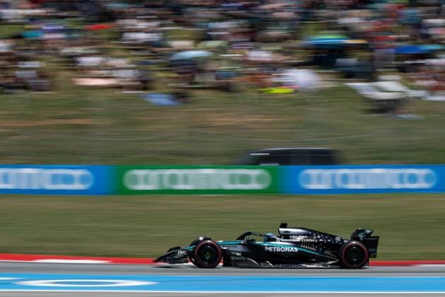 George Russell Mercedes AMG Petronas F1 Team, Great Britain, 63 in F1 W16, ESP, Formula 1 World Championship, Aramco Grand Prix of Spain, Circuit de Barcelona Catalunya, Free Practice, 2025 season, 31 05 2025 ESP, Formula 1 World Championship, Aramco Grand Prix of Spain, Circuit de Barcelona Catalunya, Free Practice, 2025 season, 31 05 2025 Barcelona Copyright: xEibner-Pressefoto Memmlerx EP_MMR