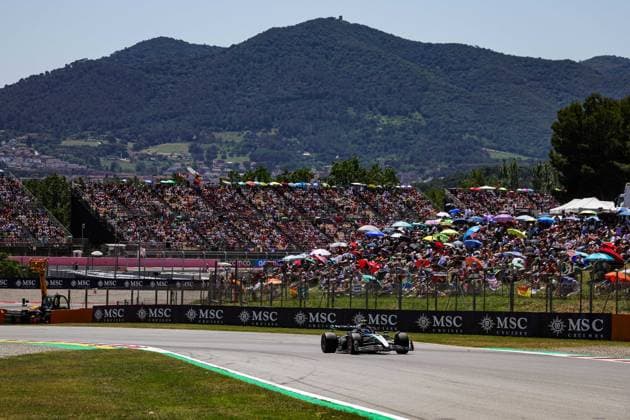 F1 - SPANISH GRAND PRIX 2025 12 KIMI ANTONELLI Andrea (ita), Mercedes AMG F1 Team W16, action during the Formula 1 Aramco Gran Premio de Espana 2025, Spanish Grand Prix 2025, 9th round of the 2025 FIA Formula One World Championship, WM, Weltmeisterschaft from May 30 to June 1, 2025 on the Circuit de Barcelona-Catalunya, in Montmelo, Spain - MontmeloSpain  Copyright: xFLORENTxGOODENx