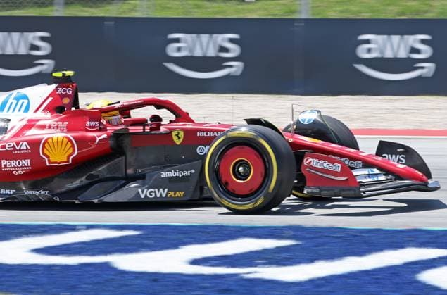 F1 Grand Prix of Spain - Qualifying Lewis Hamilton of Scuderia Ferrari HP drives the Ferrari SF-25 during Practice 2 for the Formula 1 Aramco Grand Prix of Spain at Circuit de Barcelona-Catalunya in Barcelona, Spain, on May 31, 2025. Barcelona Barcelona Spain  Copyright: xUrbanandsportx originalFilename:urbanandsport-formula1250531_npQTg.jpg