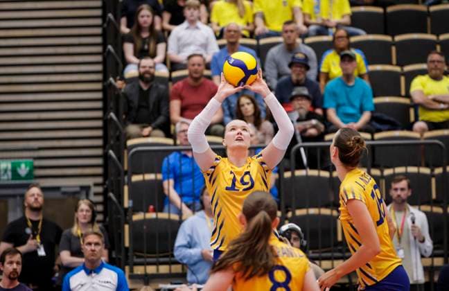 ÖREBRO, SVERIGE 20250531 Sweden s Paulina Lindberg 19 during the CEV Women s Volleyball European Golden League pool match between Sweden and Romania at Idrottshuset in Orebro, Sweden, on May 31, 2025 ÖREBRO SVERIGE x11380x  Copyright: xPavelxKoubek TTx GOLDEN LEAGUE SWEDEN-ROMANIA
