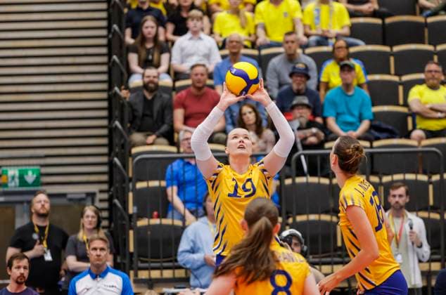 ÖREBRO, SVERIGE 20250531 Sweden s Paulina Lindberg 19 during the CEV Women s Volleyball European Golden League pool match between Sweden and Romania at Idrottshuset in Orebro, Sweden, on May 31, 2025 ÖREBRO SVERIGE x11380x  Copyright: xPavelxKoubek TTx GOLDEN LEAGUE SWEDEN-ROMANIA