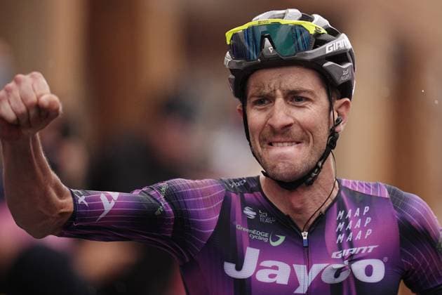 Sport Bilder des Tages Harper Christopher of Team Jayco Alula winner of the stage on the finish line during the stage 20 of the Giro d™Italia from Verres to Sestriere (Via Lattea), Italy - Saturday, May 31, 2025. - cycling.  Copyright: xMarcoxAlpozzi LaPressex
