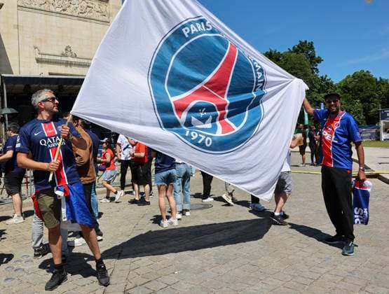 SOCCER - UEFA CL, PSG vs Inter MUNICH,GERMANY,31.MAY.25 - SOCCER - UEFA Champions League, final, Paris Saint-Germain vs FC Internazionale Milano. Image shows the fan zone of PSG.  GEPAxpictures xWolfgangxGrebien