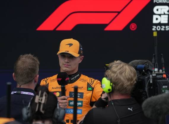 31 05 2025, Circuit de Catalunya, Barcelona, Formula 1 Aramco Grand Prix of Spain 2025 , in the picture 2 starting position for Lando Norris GBR , McLaren F1 Team Photo by Hasan Bratic DeFodi Images