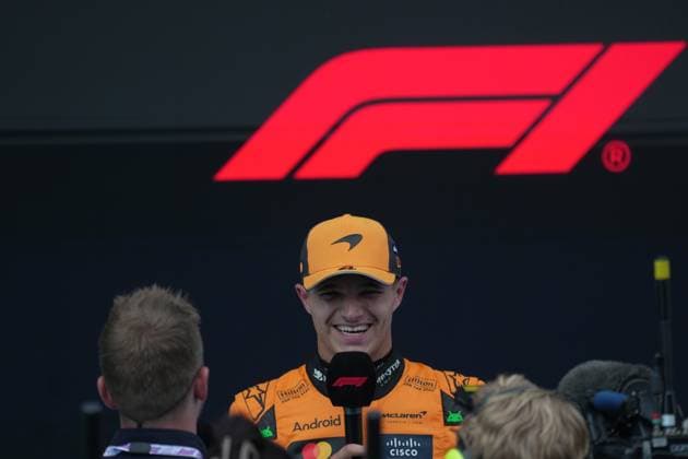 31 05 2025, Circuit de Catalunya, Barcelona, Formula 1 Aramco Grand Prix of Spain 2025 , in the picture 2 starting position for Lando Norris GBR , McLaren F1 Team Photo by Hasan Bratic DeFodi Images