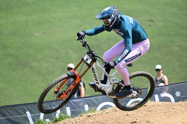 COUPE DU MONDE VTT LOUDENVIELLE 2025 BASTIEN ARBERET MAXPPP COUPE DU MONDE DE VTT UCI MOUNTAIN BIKE 2025 A LOUDENVIELLE-PEYRAGUDES, HAUTES-PYRENEES QUALIFICATION DOWNHILL DESCENTE DHI PYRENEES BIKE FESTIVAL PBF Mountain Bike World Cup in LOUDENVIELLE on May 301 2025. LOUDENVIELLE HAUTES-PYRENEES FRANCE  Copyright: xMAXPPPxBASTIENxARBERETx BAR_3085 BARx3085
