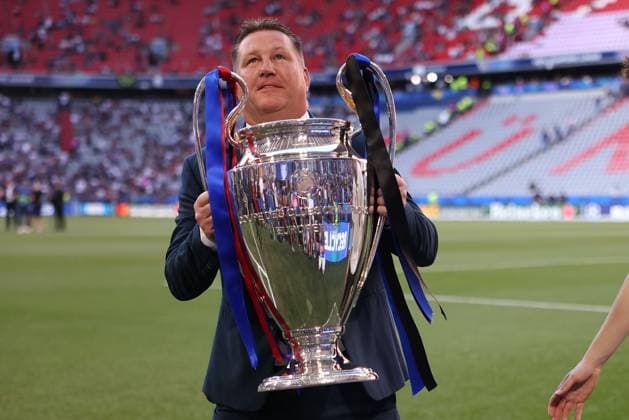 Germany, Muenchen 31 05 2025 xJFx Uefa Champions League Final 2025 Paris Saint Germain FC Internazionale Milano v l , symbol photo, symbol image who wears the trophy after the match, the trophy, cup the trophy was designed and manufactured by Jürg Stadelmann in Bern Copyright: JoaquimxFerreira