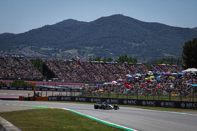 63 George Russell GBR, Mercedes AMG Petronas F1 Team , F1 Grand Prix of Spain at Circuit de Barcelona Catalunya on May 31, 2025 in Barcelona, Spain Photo by HOCH ZWEI Barcelona Spain