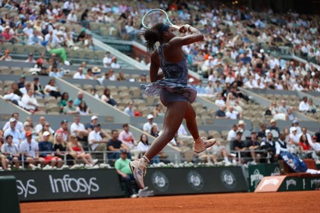 May 31, 2025, Paris, Celestynow, France: COCO GAUFF of USA during the match against Marie Bouzkova of Czech Republic in the third round of the French Open 2025 at Roland Garros in Paris. Gauff won 6:1, 7:6 Paris France - ZUMAc278 20250531_zsp_c278_048 Copyright: xMarcinxCholewinskix