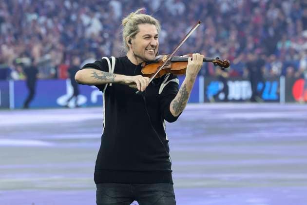 David Garrett plays his violin, UEFA Champions League Final 2025, Paris Saint Germain and FC Internazionale Milano, Allianz Arena on May 31, 2025 in Munich, Germany Photo by Marco Steinbrenner DeFodi Images David Garrett plays his violin, UEFA Champions League Final 2025, Paris Saint Germain and FC Internazionale Milano, Munich Football Arena, May 31, 2025 in Munich, Germany Photo by Marco Steinbrenner DeFodi Images