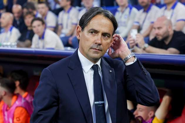 Coach Simone Inzaghi FC Internazionale Milano looks on, UEFA Champions League Final 2025, Paris Saint Germain and FC Internazionale Milano, Allianz Arena on May 31, 2025 in Munich, Germany Photo by Marco Steinbrenner DeFodi Images Coach Simone Inzaghi FC Internazionale Milano looks on, UEFA Champions League Final 2025, Paris Saint Germain and FC Internazionale Milano, Munich Football Arena, May 31, 2025 in Munich, Germany Photo by Marco Steinbrenner DeFodi Images