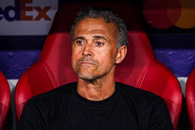 2025-05-31 Paris Saint-Germain v FC Internazionale Milano - UEFA Champions League Final 2025 MUNICH, GERMANY - MAY 31: head coach Luis Enrique of Paris Saint-Germain looks on from the bench during the UEFA Champions League Final 2025 match between Paris Saint-Germain and FC Internazionale Milano at Munich Football Arena on May 31, 2025 in Munich, Germany. Munich Munich Football Arena Germany Content not available for redistribution in The Netherlands directly or indirectly through any third parties. Copyright: xJorisxVerwijstx