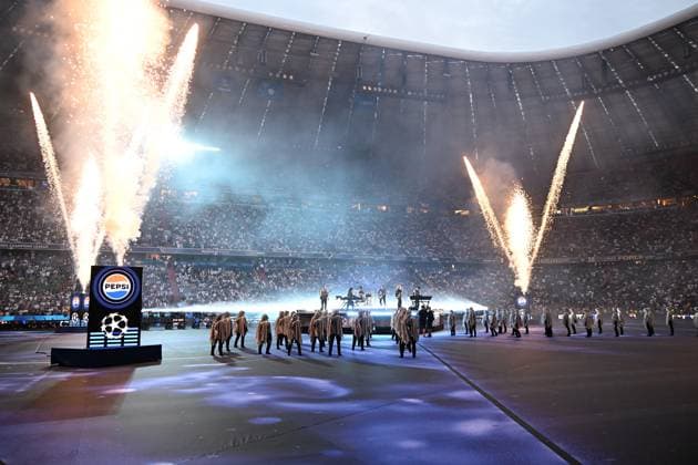 31 05 2025, xsltx, Football UEFA Champions League Final 2025, Paris St Germain Inter Milan v l Linkin Park with Emily Armstrong as front woman DFL DFB REGULATIONS PROHIBIT ANY USE OF PHOTOGRAPHS as IMAGE SEQUENCES and or QUASI VIDEO Muenchen
