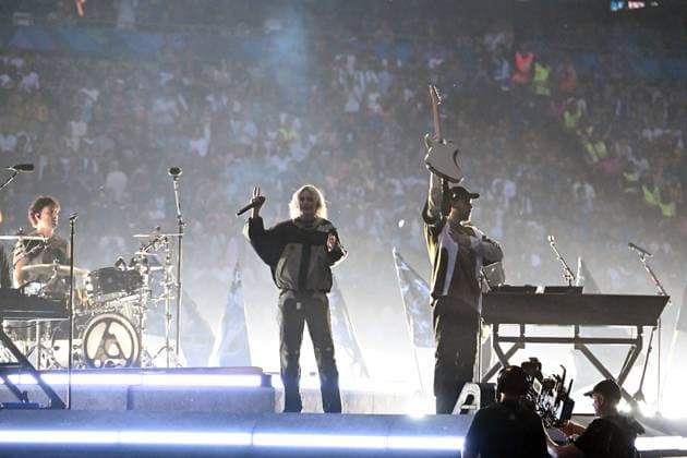 31 05 2025, xsltx, Football UEFA Champions League Final 2025, Paris St Germain Inter Milan v l Linkin Park with Emily Armstrong as front woman DFL DFB REGULATIONS PROHIBIT ANY USE OF PHOTOGRAPHS as IMAGE SEQUENCES and or QUASI VIDEO Muenchen