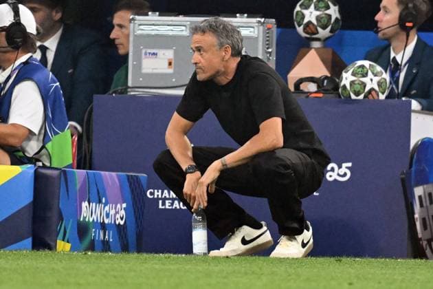 31 05 2025, xsltx, Football UEFA Champions League Final 2025, Paris St Germain Inter Milan v l Coach Coach Luis Enrique Paris St Germain DFL DFB REGULATIONS PROHIBIT ANY USE OF PHOTOGRAPHS as IMAGE SEQUENCES and or QUASI VIDEO Muenchen