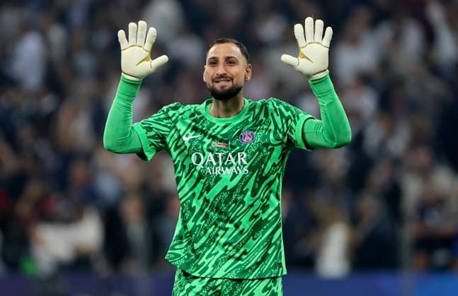 Paris Saint-Germain v FC Internazionale Milano - UEFA Champions League Final 2025 Gianluigi Donnarumma, goalkeeper of Paris Saint-Germain celebrates during the UEFA Champions League Final 2025 between Paris Saint-Germain and FC Internazionale Milano at Munich Football Arena on May 31, 2025 in Munich, Germany. Munich Munich Football Arena Germany Germany Copyright: xRichardxSellers Sportsphoto APLx 14127862