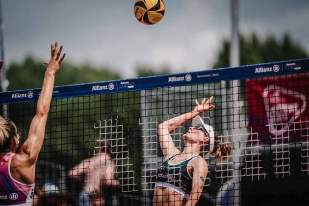 Beach Volleyball Men Allianz German Beach Tour 2025 Tourstop Hamburg 31 05 2025 Sarah Schulz at the Attack Hamburg Active City Arena Heiligengeistf Hamburg Germany