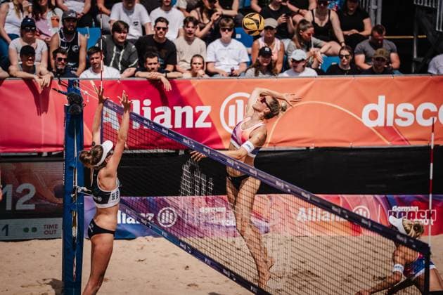 Beach Volleyball Men Allianz German Beach Tour 2025 Tourstop Hamburg 31 05 2025 Louisa Lippmann at the Attack Hamburg Active City Arena Heiligengeistf Hamburg Germany