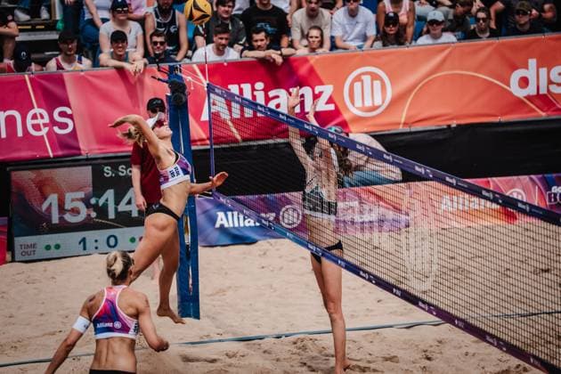 Beach Volleyball Men Allianz German Beach Tour 2025 Tourstop Hamburg 31 05 2025 Linda Bock at the Attack Hamburg Active City Arena Heiligengeistf Hamburg Germany