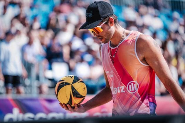 Beach Volleyball Men Allianz German Beach Tour 2025 Tourstop Hamburg 31 05 2025 Niklas Held Hamburg Active City Arena Heiligengeistf Hamburg Germany