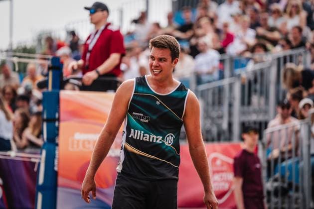 Beach Volleyball Men Allianz German Beach Tour 2025 Tourstop Hamburg 31 05 2025 Jonas Kaminski is looking forward to Hamburg Active City Arena Heiligengeistf Hamburg Germany
