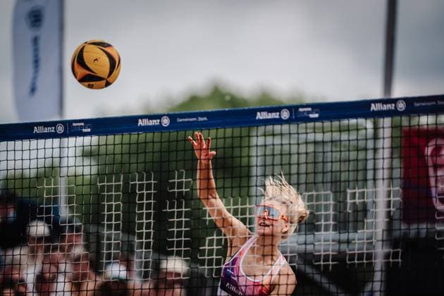 Beach Volleyball Men Allianz German Beach Tour 2025 Tourstop Hamburg 31 05 2025 Nele Barber at the Attack Hamburg Active City Arena Heiligengeistf Hamburg Germany