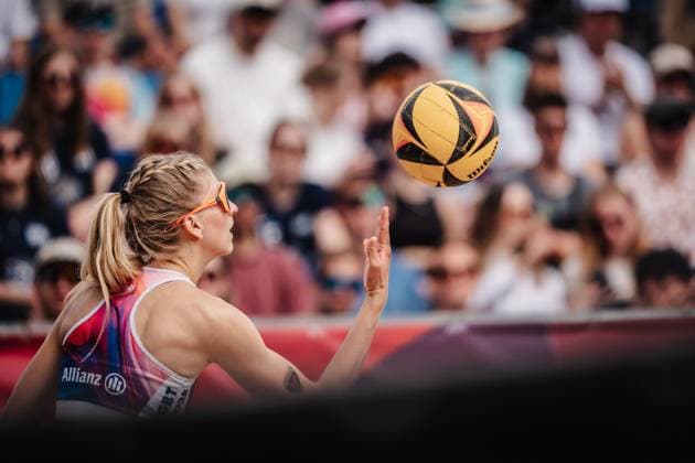 Beach volleyball men Allianz German Beach Tour 2025 Tourstop Hamburg 31 05 2025 Nele Barber at the Hamburg Active City Arena Heiligengeistf Hamburg Germany