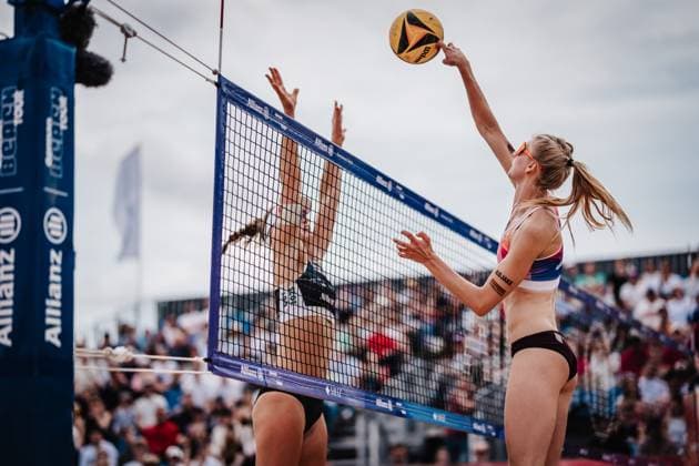 Beach Volleyball Men Allianz German Beach Tour 2025 Tourstop Hamburg 31 05 2025 Nele Barber at the Attack Hamburg Active City Arena Heiligengeistf Hamburg Germany