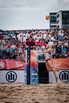 Beach Volleyball Men Allianz German Beach Tour 2025 Tourstop Hamburg 31 05 2025 Nele Barber at the Attack Hamburg Active City Arena Heiligengeistf Hamburg Germany