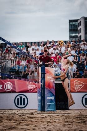 Beach Volleyball Men Allianz German Beach Tour 2025 Tourstop Hamburg 31 05 2025 Nele Barber at the Attack Hamburg Active City Arena Heiligengeistf Hamburg Germany