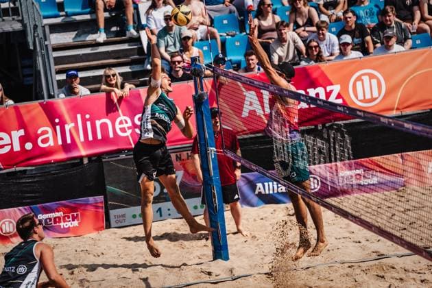 Beach Volleyball Men Allianz German Beach Tour 2025 Tourstop Hamburg 31 05 2025 Luis Kubo at the Attack Hamburg Active City Arena Heiligengeistf Hamburg Germany