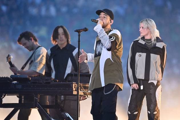 Opening Ceremony with the group Linkin Park Football UEFA Champions League Final Paris Saint Germain PSG Inter Milan on 31 05 2025 Munich Football Arena,
