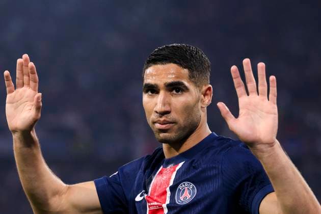 Paris Saint-Germain FC v FC Internazionale - UEFA Champions League Achraf Hakimi of Paris Saint-Germain celebrates after scoring a goal during the UEFA Champions League final football match between Paris Saint-Germain FC and FC Internazionale. Munich Germany Copyright: xNicoloxCampox