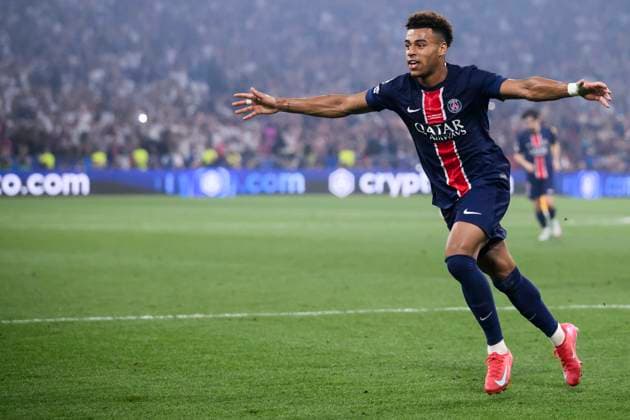 Paris Saint-Germain FC v FC Internazionale - UEFA Champions League Desire Doue of Paris Saint-Germain celebrates after scoring a goal during the UEFA Champions League final football match between Paris Saint-Germain FC and FC Internazionale. Munich Germany Copyright: xNicoloxCampox