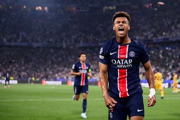 Paris Saint-Germain FC v FC Internazionale - UEFA Champions League Desire Doue of Paris Saint-Germain celebrates during the UEFA Champions League final football match between Paris Saint-Germain FC and FC Internazionale. Munich Germany Copyright: xNicoloxCampox