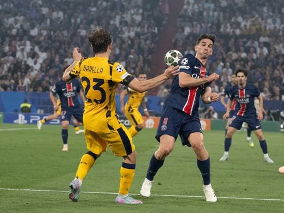 v li Nicolo Barella Inter Milan, 23 , Fabian Ruiz Paris Saint Germain, 08 GER, Paris Saint Germain vs Inter Milan, Football, Men, UEFA Champions League Final Muenchen 2025, Season 2024 2025, 31 05 2025, GER, Paris Saint Germain vs Inter Milan, Football, Men, UEFA Champions League Final Muenchen 2025, Season 2024 2025, 31 05 2025 Muenchen Copyright: xEibner-Pressefoto WolfgangxFrankx EP_WFK