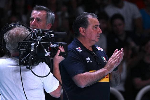 De Giorgi Ferniunando head coiach oif Italy during the match Italia vs Iran at Kioene Arena Padova - 31may2025 ( ITALVOLLEY BPER TEST MATCH MEMORIAL PASINATO )  Copyright: xDuilioxDellaxLibera IPAxSportx xipa-agency.netx xx IPA_58462334 IPA_Agency_IPA58462334